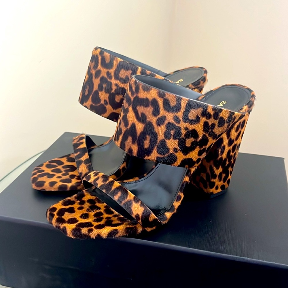 Authentic Saint Laurent
 Mule Sandal Pony Spots Size 39.5